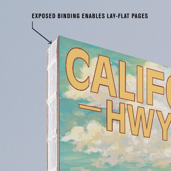 Lined 6x9 Journal, California Highway One, Camper Van, Lay Flat, 193 Pages, FSC paper Home Lantern Press 