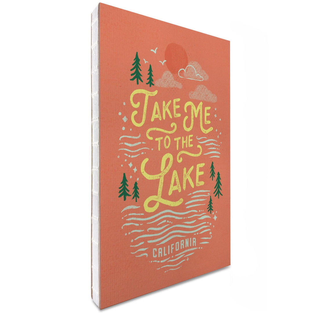 Lined 6x9 Journal, California, Lake Life Series, Take Me To The Lake, Lay Flat, 193 Pages, FSC paper Home Lantern Press 