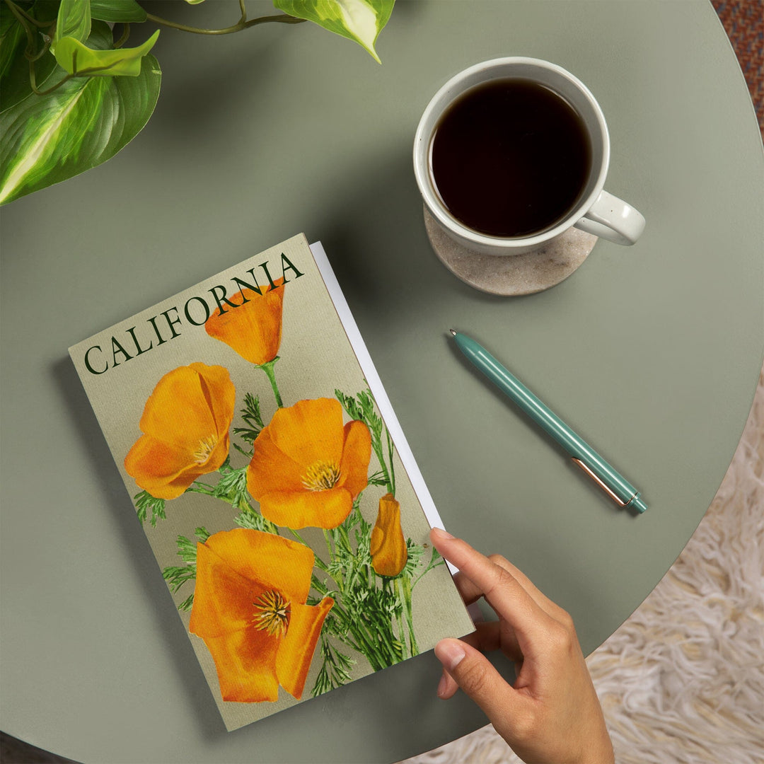 Lined 6x9 Journal, California, Poppies, Lay Flat, 193 Pages, FSC paper Home Lantern Press 