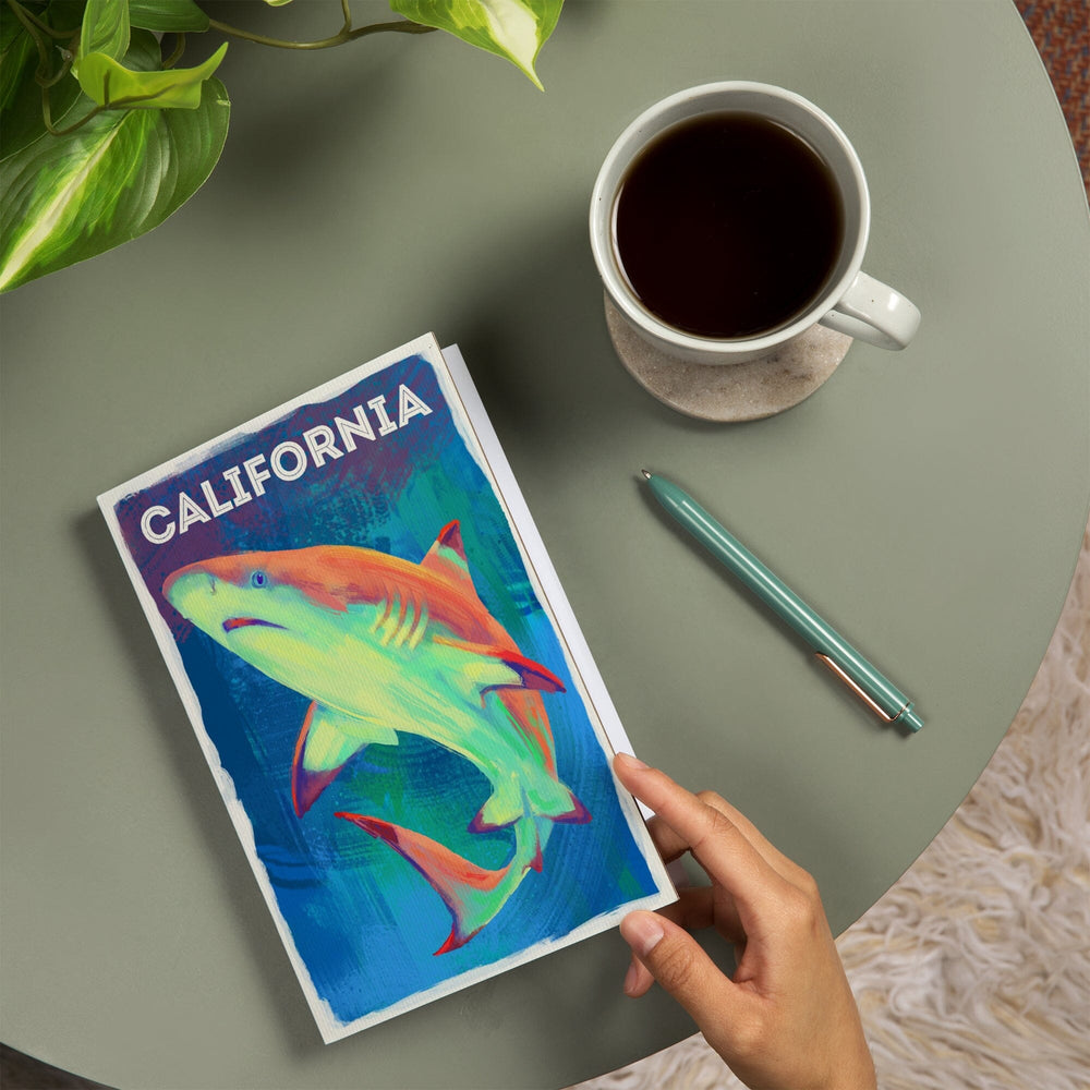 Lined 6x9 Journal, California, Vivid, Blacktip Shark, Lay Flat, 193 Pages, FSC paper Home Lantern Press 