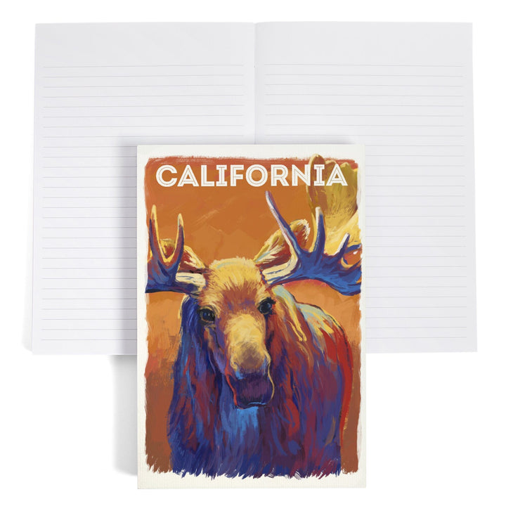 Lined 6x9 Journal, California, Vivid, Moose, Lay Flat, 193 Pages, FSC paper Home Lantern Press 