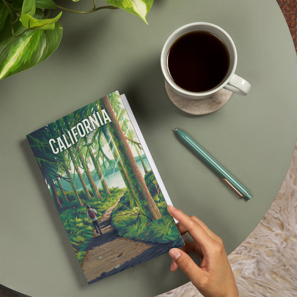 Lined 6x9 Journal, California, Walk In The Woods, Day Hike, Lay Flat, 193 Pages, FSC paper Home Lantern Press 