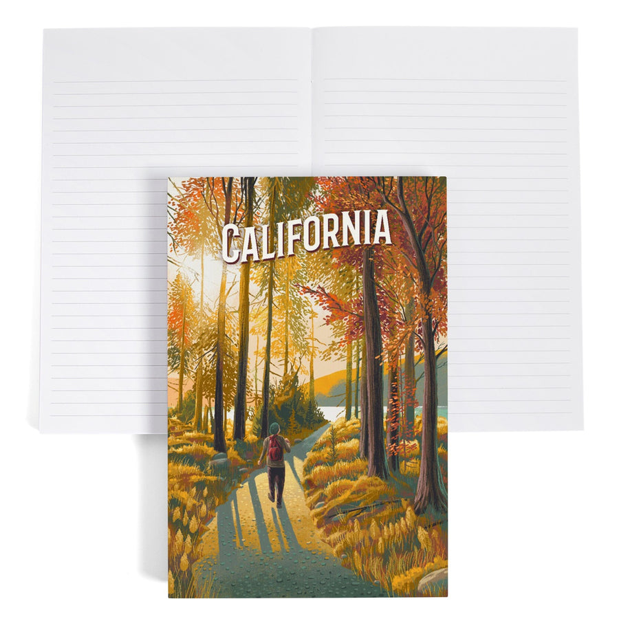 Lined 6x9 Journal, California Walk In The Woods Day Hike, Lay Flat, 193 Pages, FSC paper Home Lantern Press 