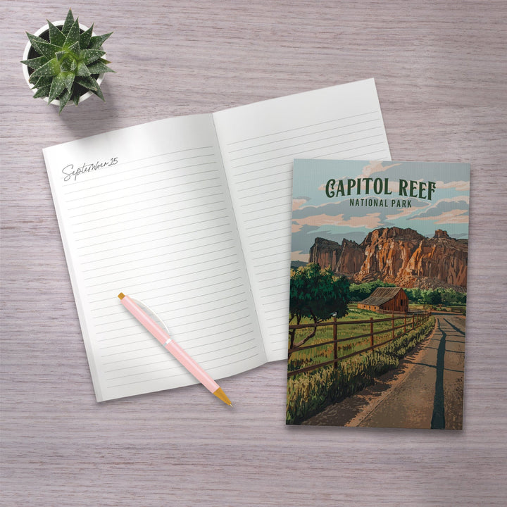 Lined 6x9 Journal, Capitol Reef National Park, Utah, Painterly National Park Series, Lay Flat, 193 Pages, FSC paper Home Lantern Press 