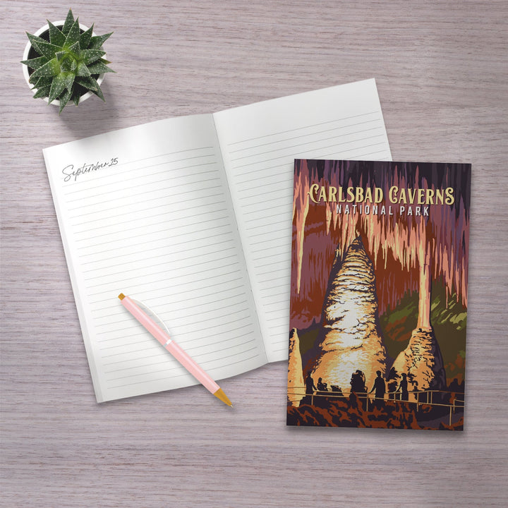 Lined 6x9 Journal, Carlsbad Caverns National Park, New Mexico, Painterly National Park Series, Lay Flat, 193 Pages, FSC paper Home Lantern Press 