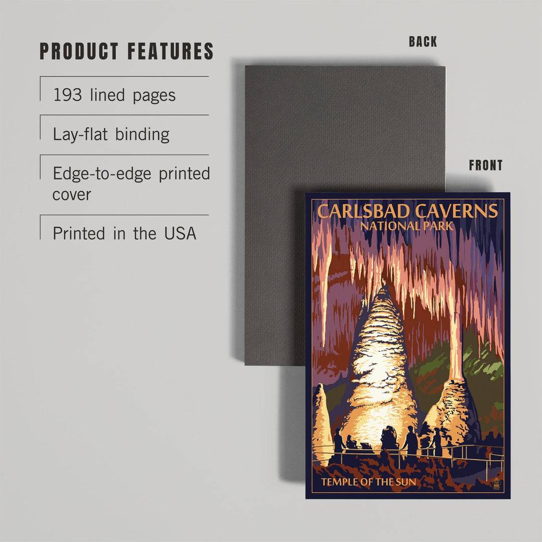 Lined 6x9 Journal, Carlsbad Caverns National Park, New Mexico, Temple of the Sun, Painterly Series, Lay Flat, 193 Pages, FSC paper Home Lantern Press 