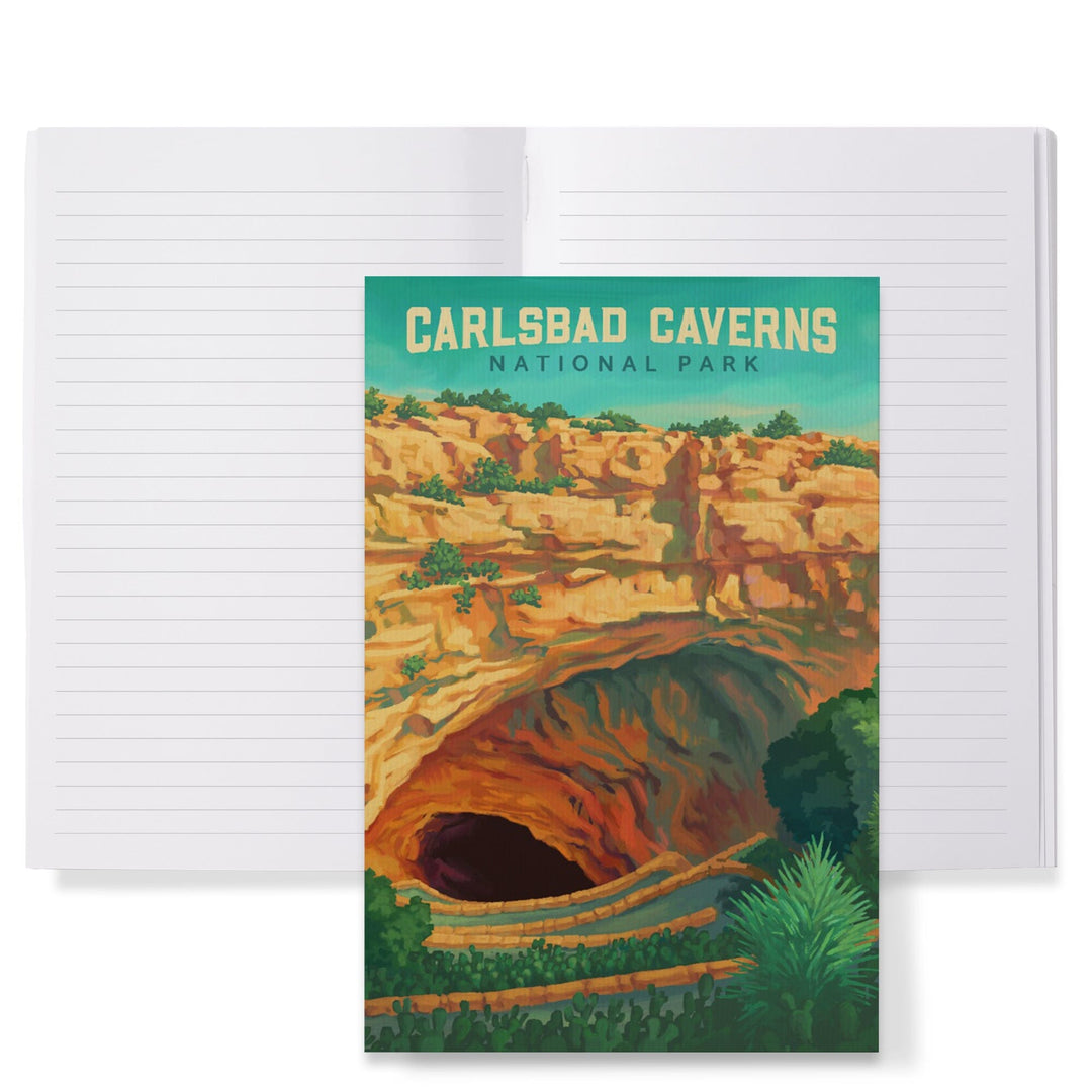 Lined 6x9 Journal, Carlsbad Caverns National Park, Oil Painting, Lay Flat, 193 Pages, FSC paper Home Lantern Press 