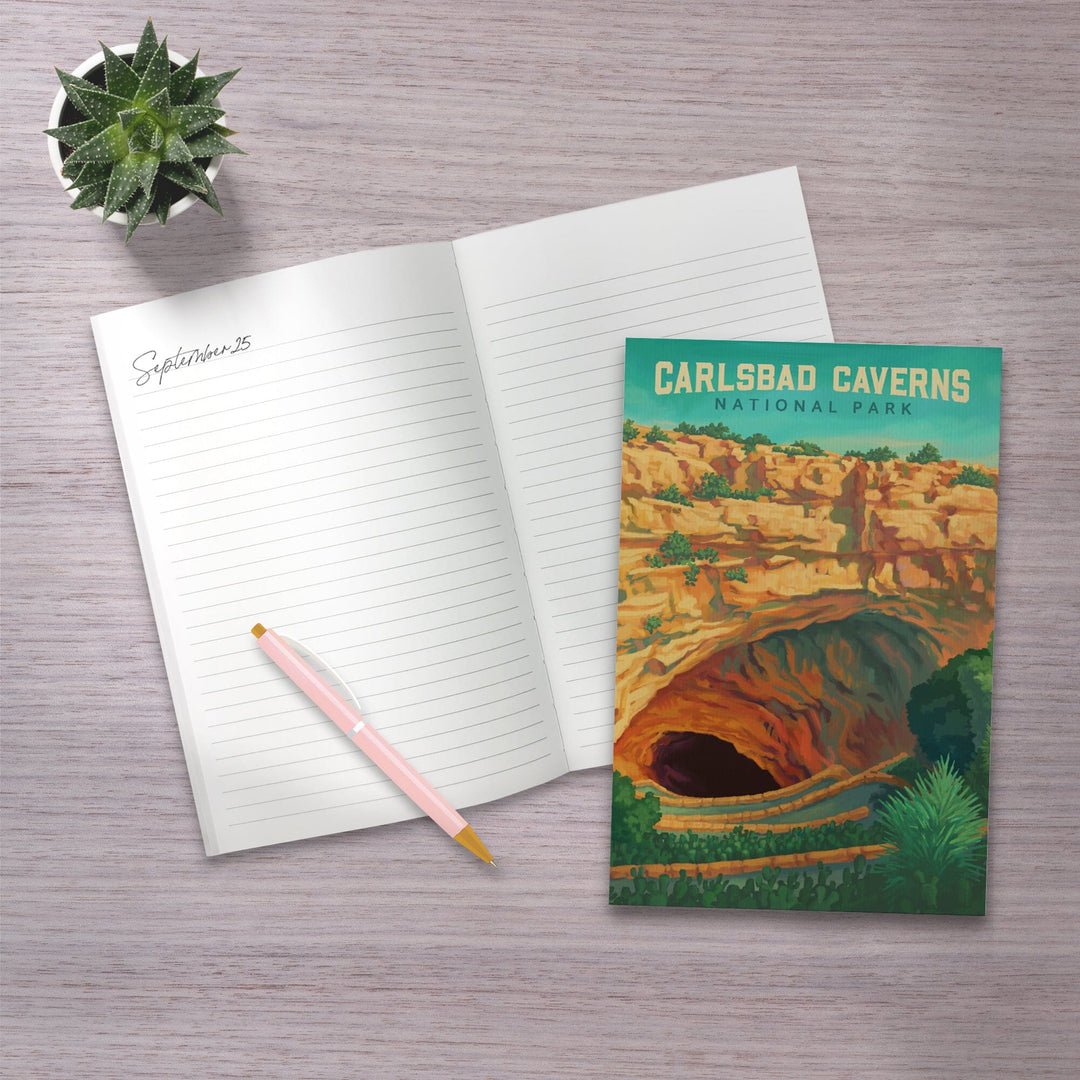 Lined 6x9 Journal, Carlsbad Caverns National Park, Oil Painting, Lay Flat, 193 Pages, FSC paper Home Lantern Press 