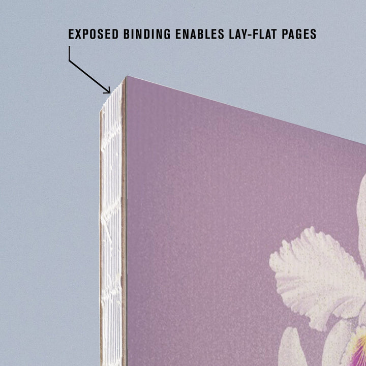 Lined 6x9 Journal, Cattleya, Orchid, Vintage Flora, Lay Flat, 193 Pages, FSC paper Home Lantern Press 