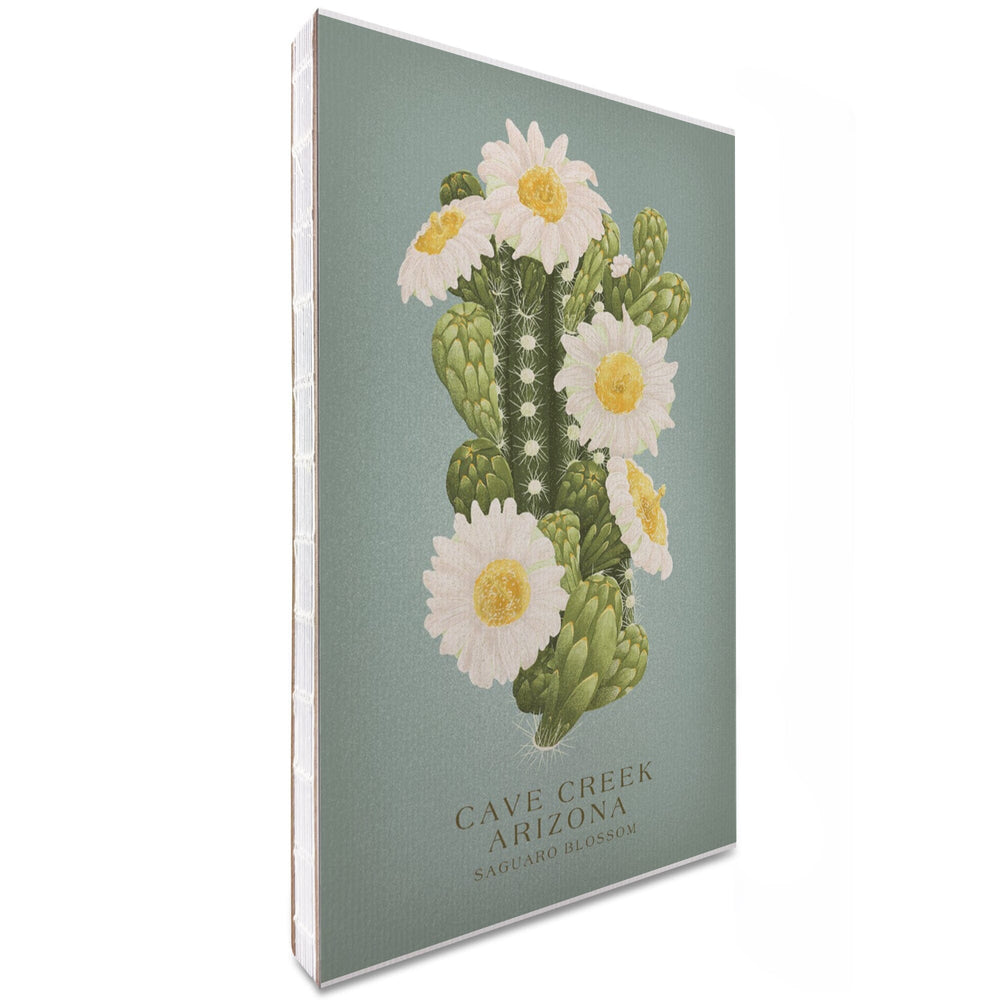 Lined 6x9 Journal, Cave Creek, Arizona, Vintage Flora, State Series, Saguaro Blossom, Lay Flat, 193 Pages, FSC paper Home Lantern Press 
