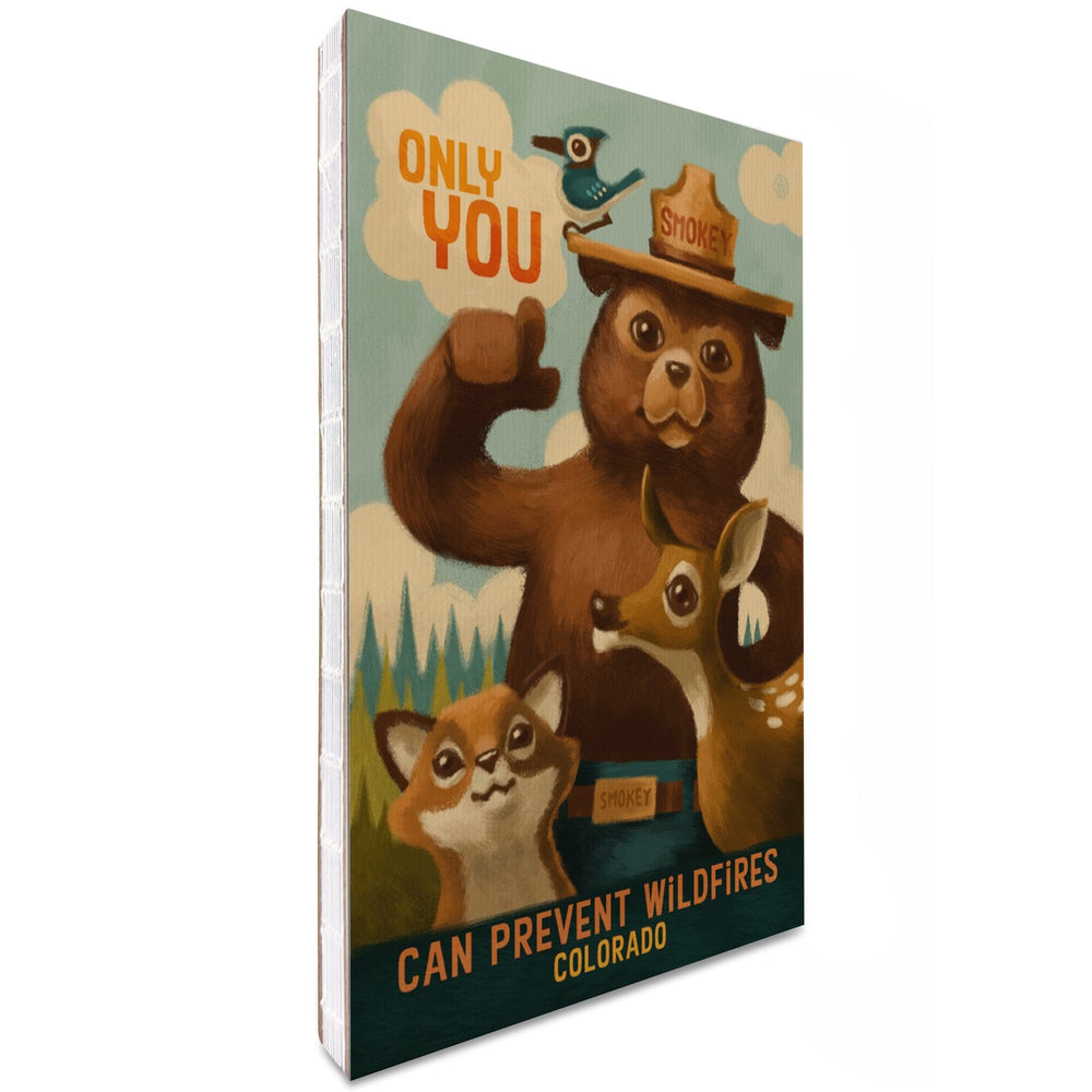 Lined 6x9 Journal, Colorado, Smokey Bear, Only You, Oil Painting, Lay Flat, 193 Pages, FSC paper Home Lantern Press 