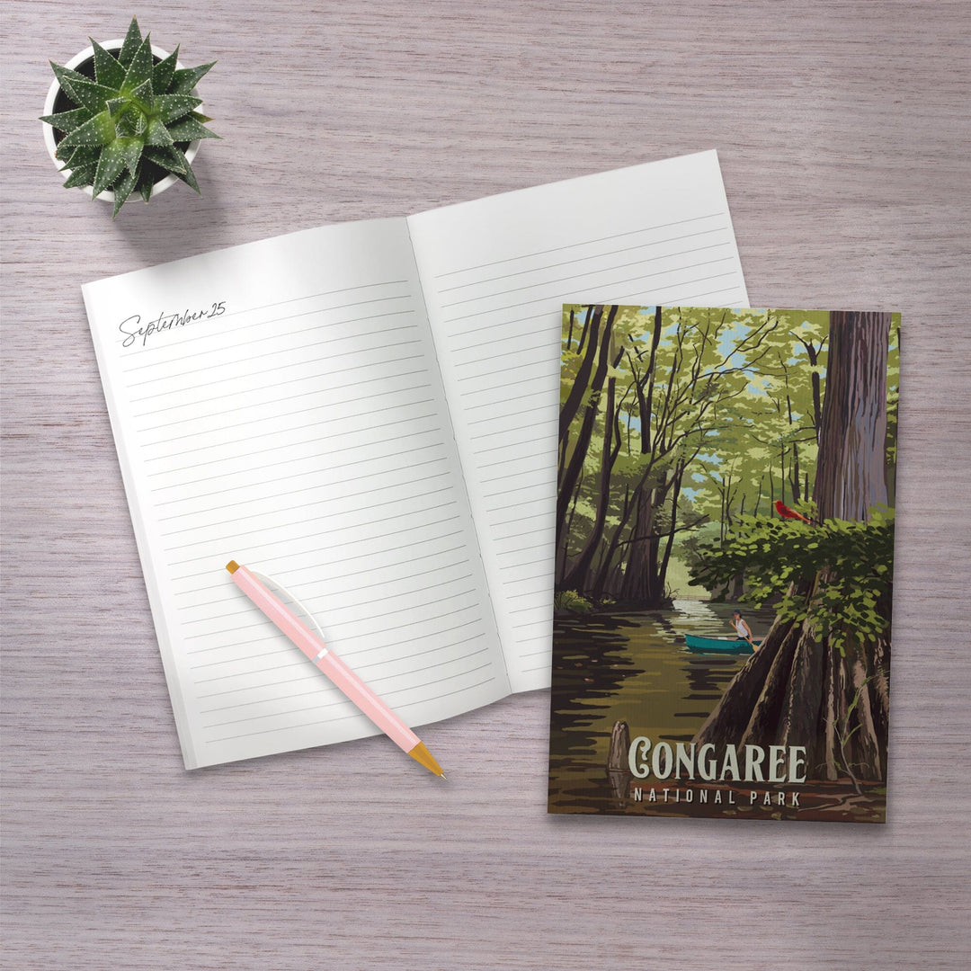 Lined 6x9 Journal, Congaree National Park, South Carolina, Painterly National Park Series, Lay Flat, 193 Pages, FSC paper Home Lantern Press 