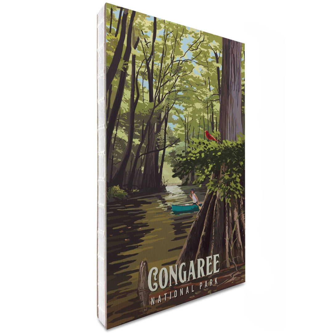 Lined 6x9 Journal, Congaree National Park, South Carolina, Painterly National Park Series, Lay Flat, 193 Pages, FSC paper Home Lantern Press 