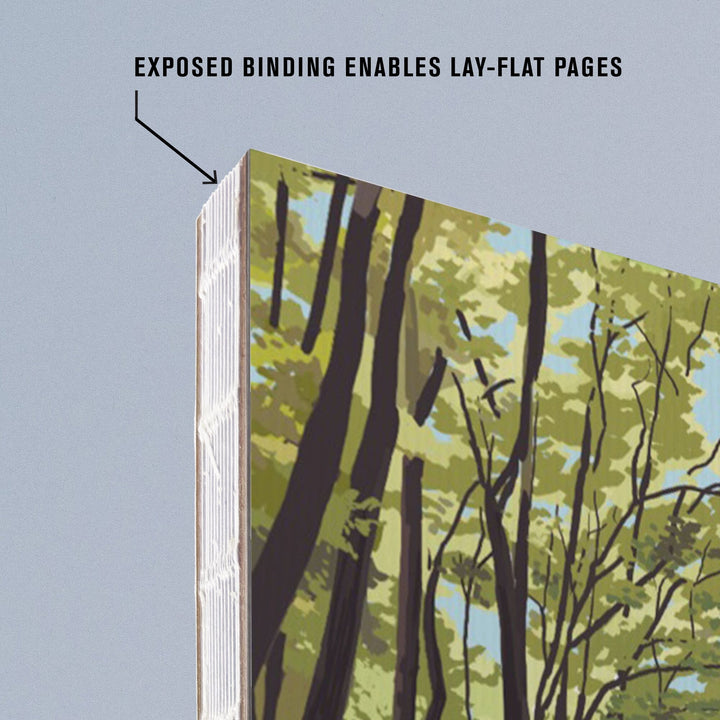 Lined 6x9 Journal, Congaree National Park, South Carolina, Painterly National Park Series, Lay Flat, 193 Pages, FSC paper Home Lantern Press 