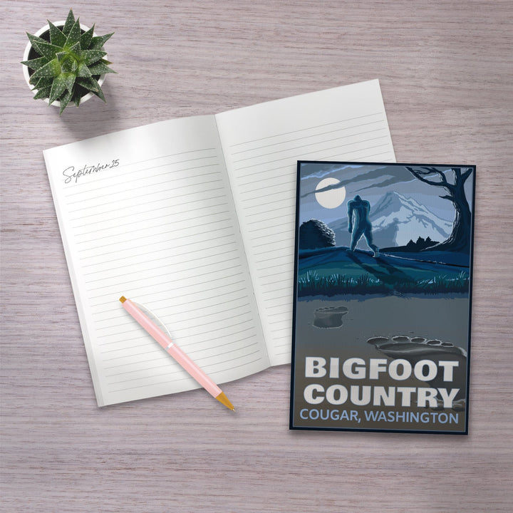 Lined 6x9 Journal, Cougar, Washington, Bigfoot Country, Lay Flat, 193 Pages, FSC paper Home Lantern Press 