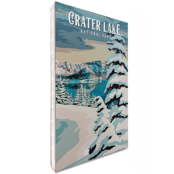 Lined 6x9 Journal, Crater Lake National Park, Oregon, Winter, Painterly National Park Series, Lay Flat, 193 Pages, FSC paper Home Lantern Press 