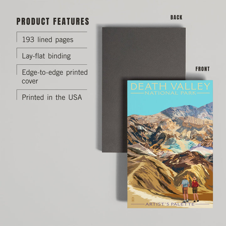 Lined 6x9 Journal, Death Valley National Park, California, Artist's Palette, Painterly Series, Lay Flat, 193 Pages, FSC paper Home Lantern Press 