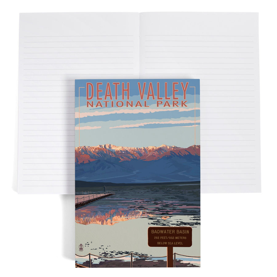 Lined 6x9 Journal, Death Valley National Park, California, Badwater, Lay Flat, 193 Pages, FSC paper Home Lantern Press 