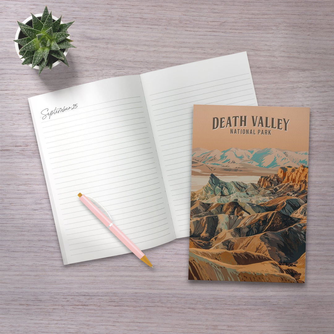 Lined 6x9 Journal, Death Valley National Park, California, Painterly National Park Series, Lay Flat, 193 Pages, FSC paper Home Lantern Press 