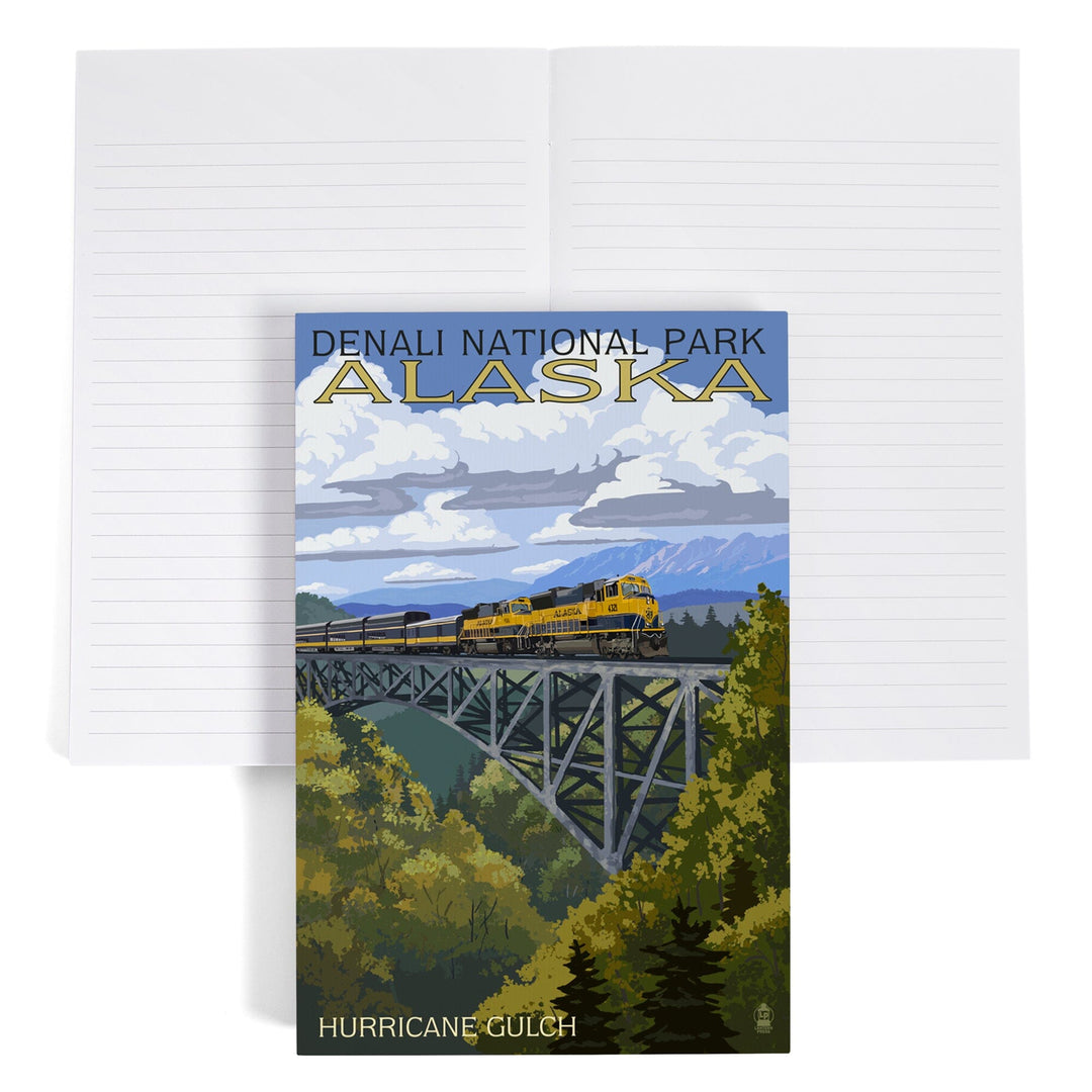 Lined 6x9 Journal, Denali National Park, Alaska, Hurricane Gulch, Lay Flat, 193 Pages, FSC paper Home Lantern Press 