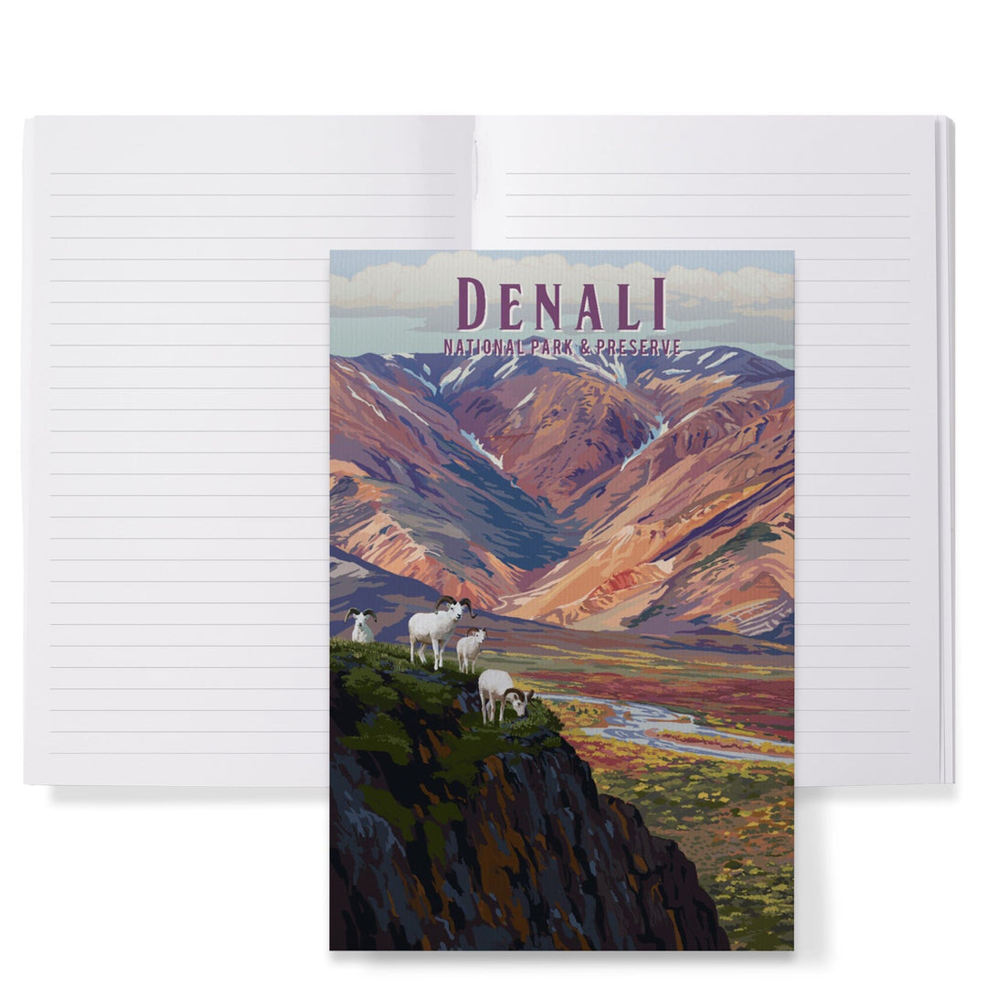 Lined 6x9 Journal, Denali National Park, Alaska, Painterly National Park Series, Lay Flat, 193 Pages, FSC paper Home Lantern Press 