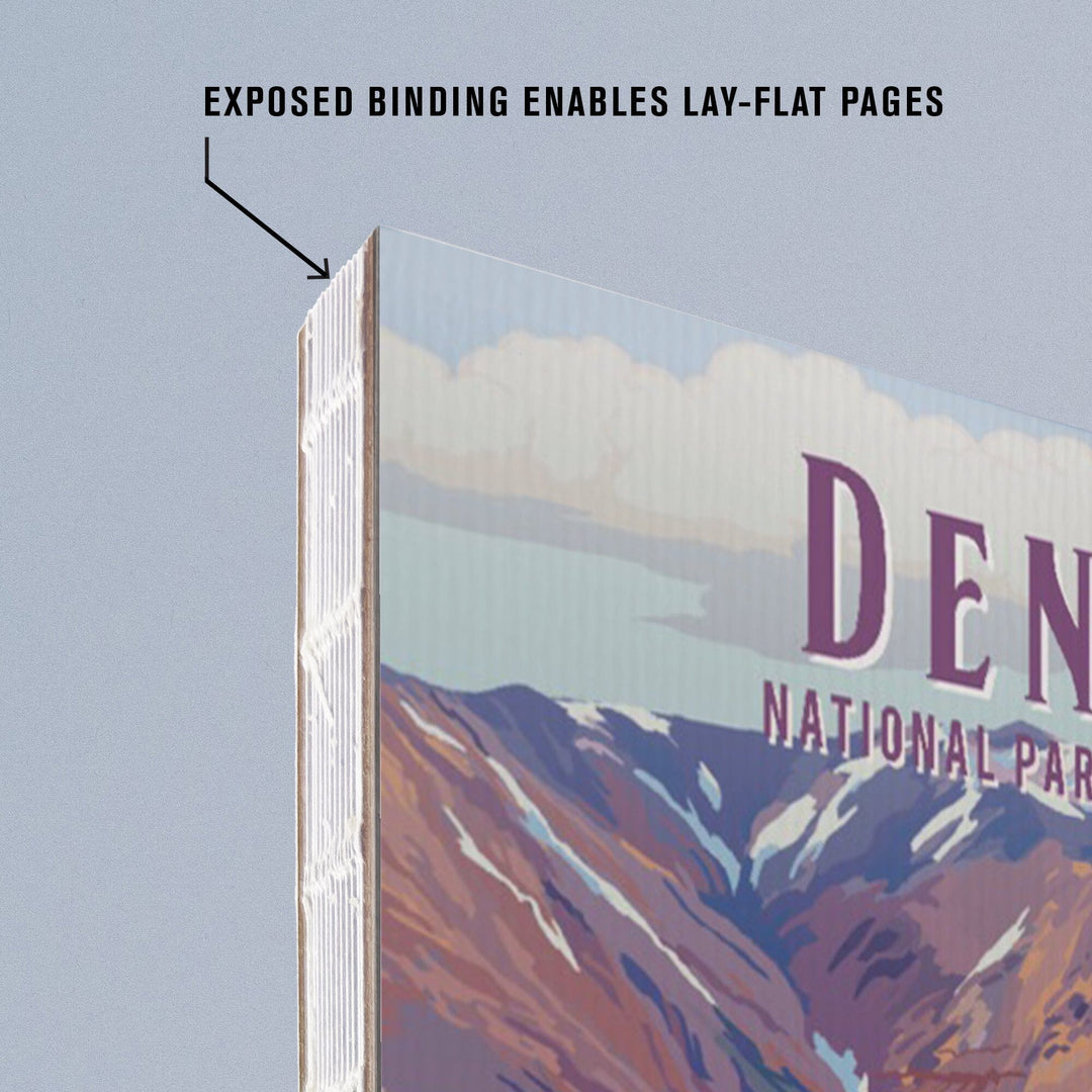 Lined 6x9 Journal, Denali National Park, Alaska, Painterly National Park Series, Lay Flat, 193 Pages, FSC paper Home Lantern Press 