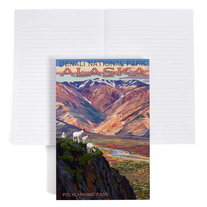 Lined 6x9 Journal, Denali National Park, Alaska, Polychrome Pass, Painterly Series, Lay Flat, 193 Pages, FSC paper Home Lantern Press 