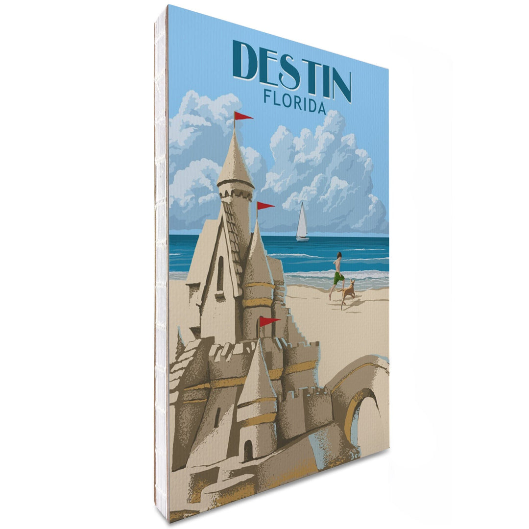 Lined 6x9 Journal, Destin, Florida, Sandcastle, Lay Flat, 193 Pages, FSC paper Home Lantern Press 