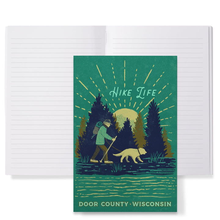 Lined 6x9 Journal, Door County, Wisconsin, Lake Life Series, Hike Life, Lay Flat, 193 Pages, FSC paper Home Lantern Press 