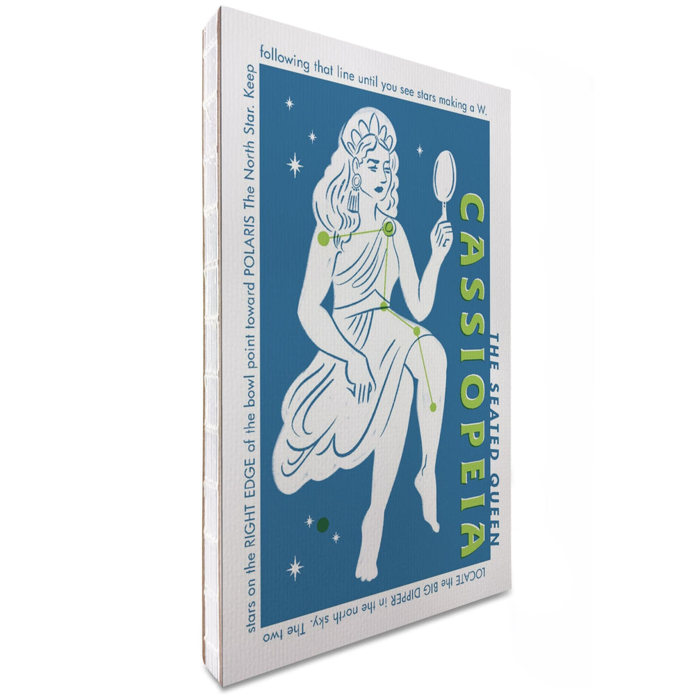 Lined 6x9 Journal, Drawings in the Stars Collection, Cassiopeia, The Seated Queen Constellation, Lay Flat, 193 Pages, FSC paper Home Lantern Press 