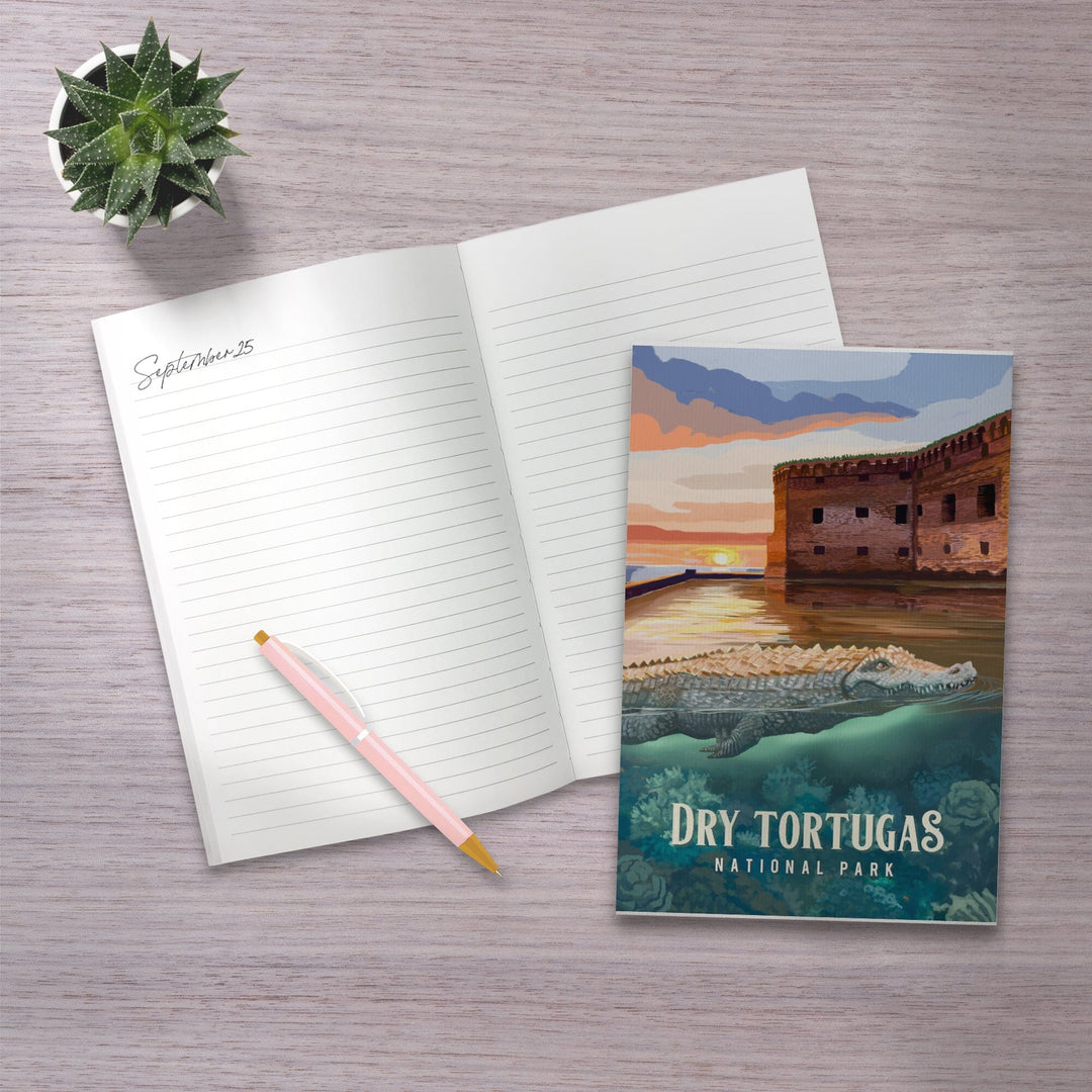 Lined 6x9 Journal, Dry Tortugas National Park, Florida, Painterly National Park Series, Lay Flat, 193 Pages, FSC paper Home Lantern Press 