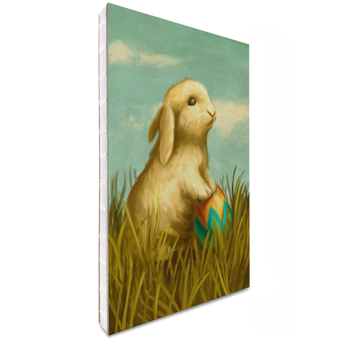 Lined 6x9 Journal, Easter Bunny, Oil Painting, Lay Flat, 193 Pages, FSC paper Home Lantern Press 