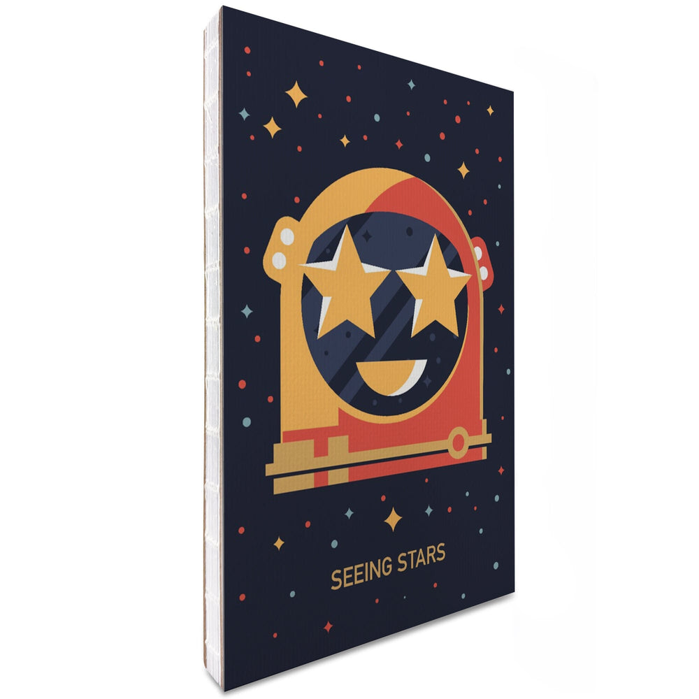 Lined 6x9 Journal, Equations and Emojis Collection, Astronaut Helmet, Seeing Stars, Lay Flat, 193 Pages, FSC paper Home Lantern Press 