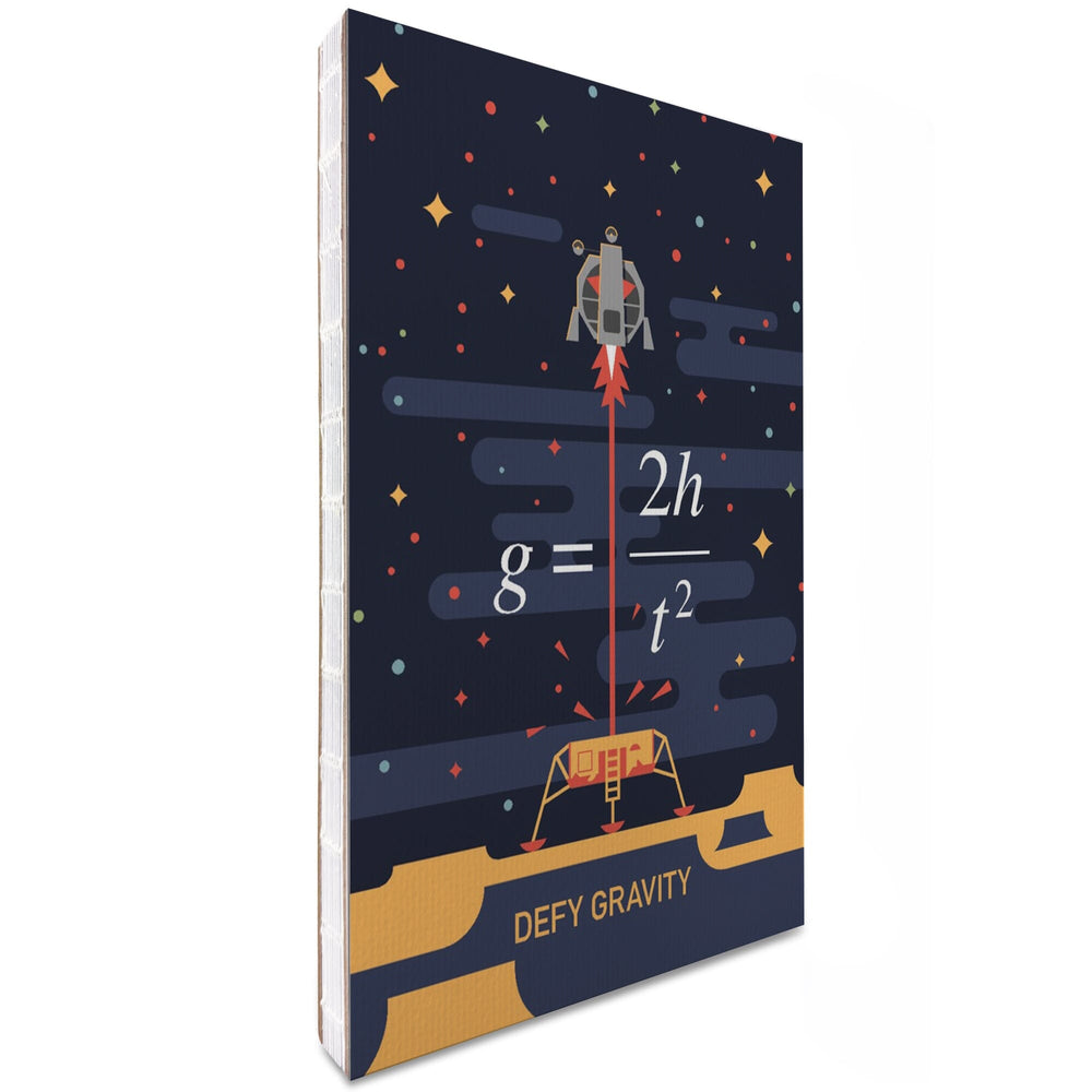 Lined 6x9 Journal, Equations and Emojis Collection, Lunar Lander, Defy Gravity, Lay Flat, 193 Pages, FSC paper Home Lantern Press 