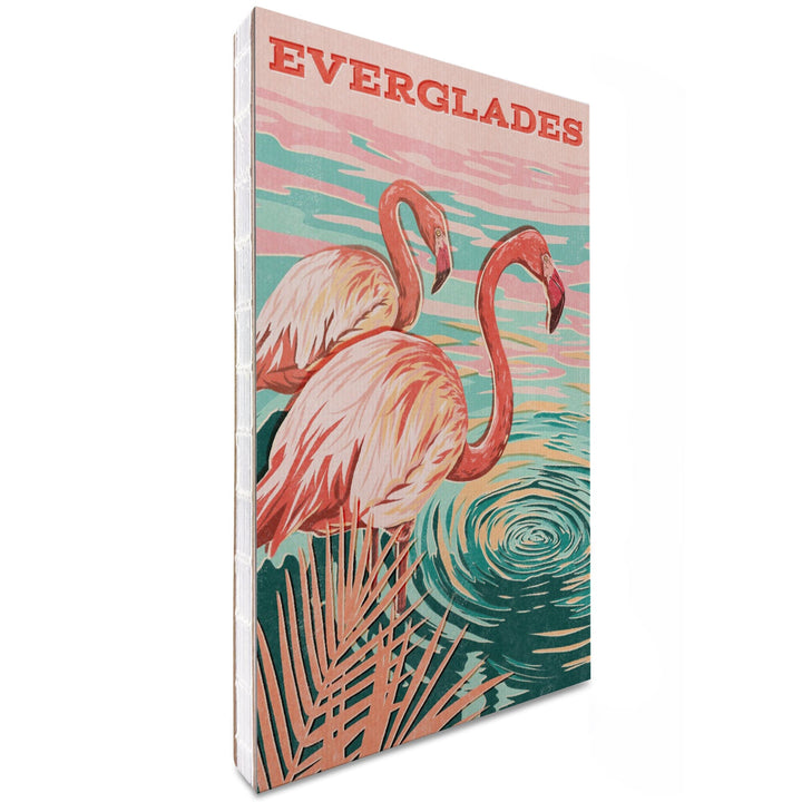 Lined 6x9 Journal, Everglades, Florida, Vintage Print Press, Flamingo, Lay Flat, 193 Pages, FSC paper Home Lantern Press 