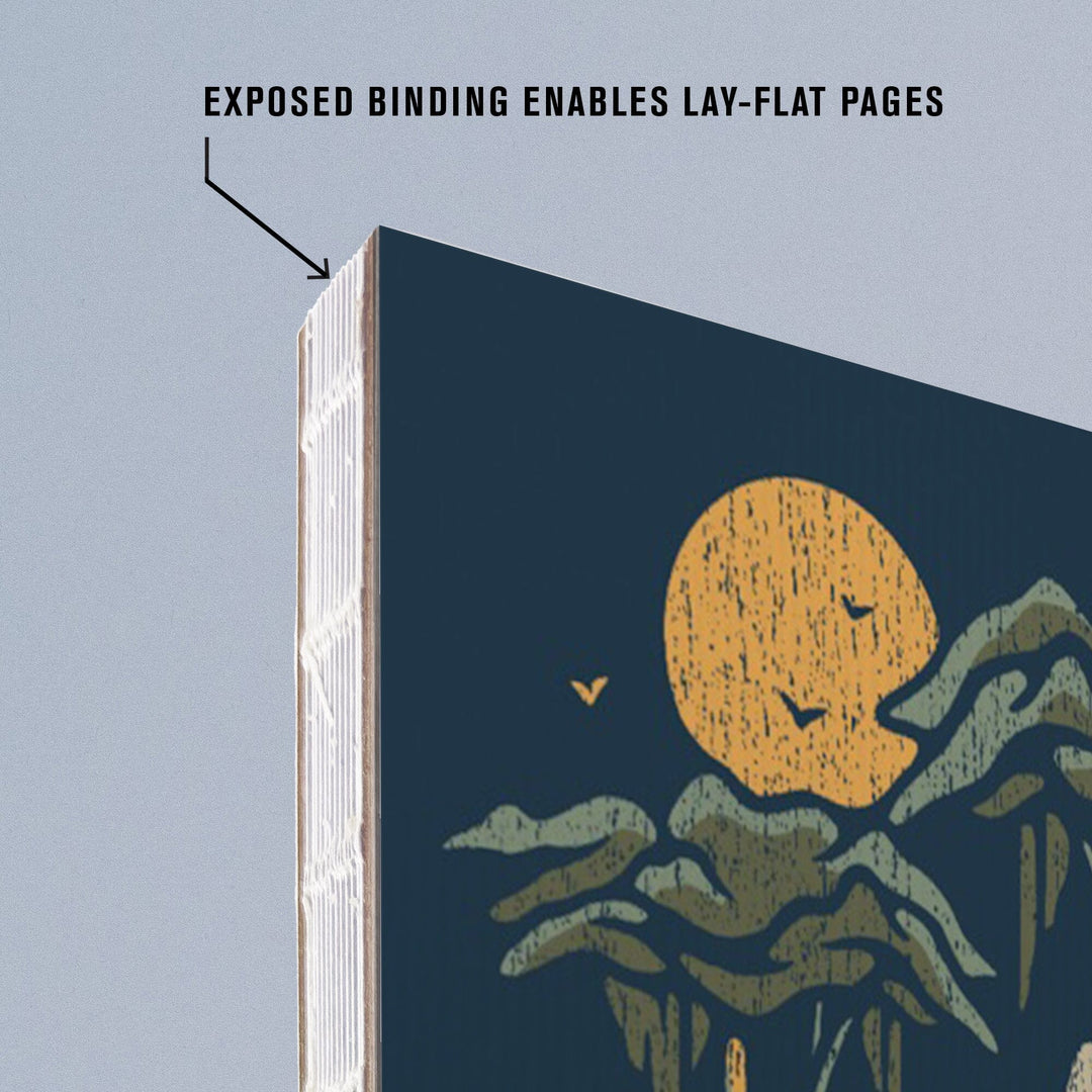 Lined 6x9 Journal, Everglades National Park, Florida, Distress Vector Shapes, Lay Flat, 193 Pages, FSC paper Home Lantern Press 