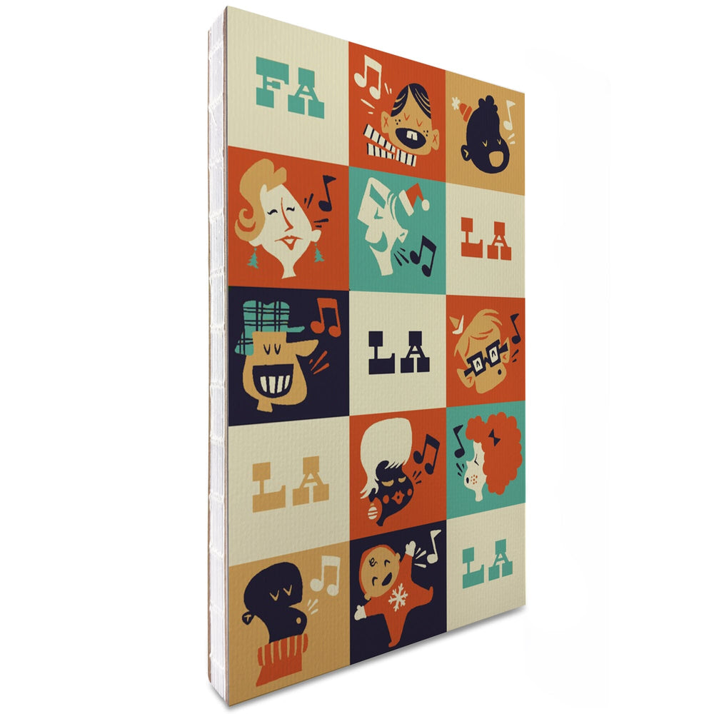 Lined 6x9 Journal, Fa La La, Retro Christmas, Lay Flat, 193 Pages, FSC paper Home Lantern Press 