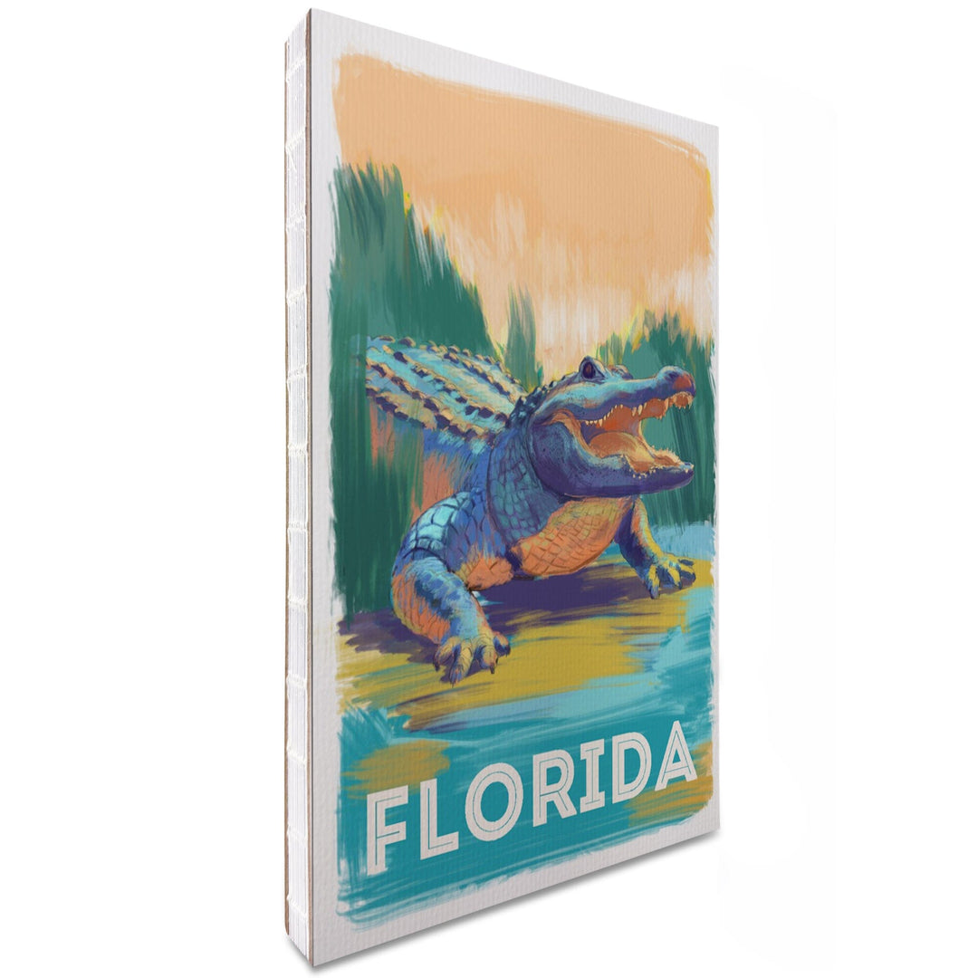 Lined 6x9 Journal, Florida, Alligator, Vivid, Lay Flat, 193 Pages, FSC paper Home Lantern Press 