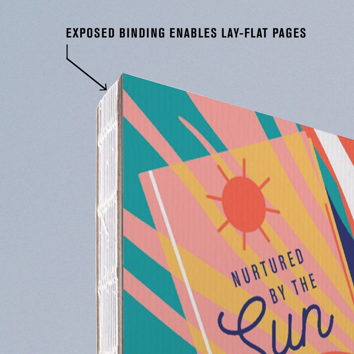 Lined 6x9 Journal, Florida, Beach Bliss Collection, Beach Towel, Lay Flat, 193 Pages, FSC paper Home Lantern Press 