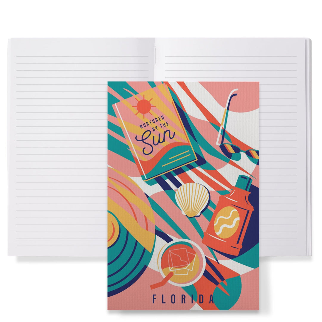 Lined 6x9 Journal, Florida, Beach Bliss Collection, Beach Towel, Lay Flat, 193 Pages, FSC paper Home Lantern Press 