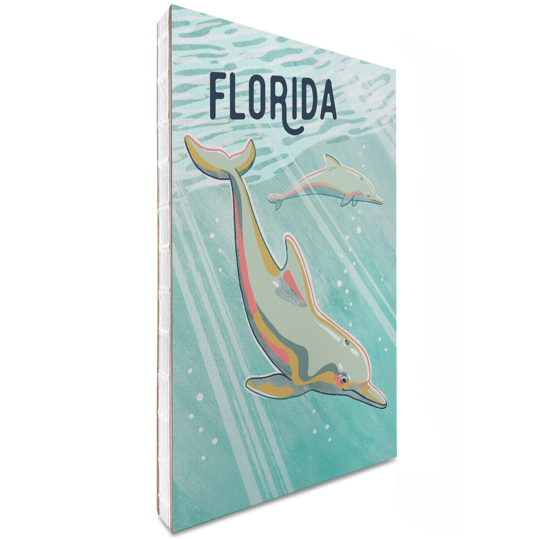 Lined 6x9 Journal, Florida, Graphic Pastel, Bottlenose Dolphin, Lay Flat, 193 Pages, FSC paper Home Lantern Press 