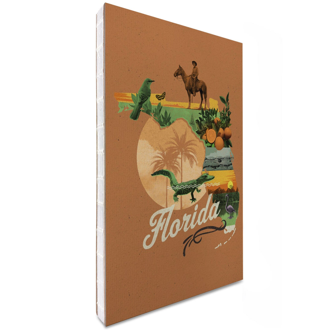 Lined 6x9 Journal, Florida, State Photomontage, State Series, Lay Flat, 193 Pages, FSC paper Home Lantern Press 