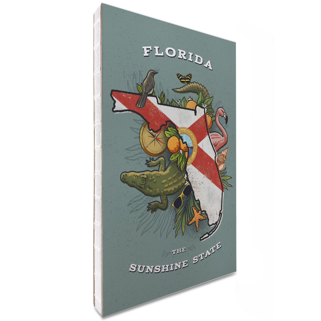 Lined 6x9 Journal, Florida, State Treasure Trove, State Series, Lay Flat, 193 Pages, FSC paper Home Lantern Press 