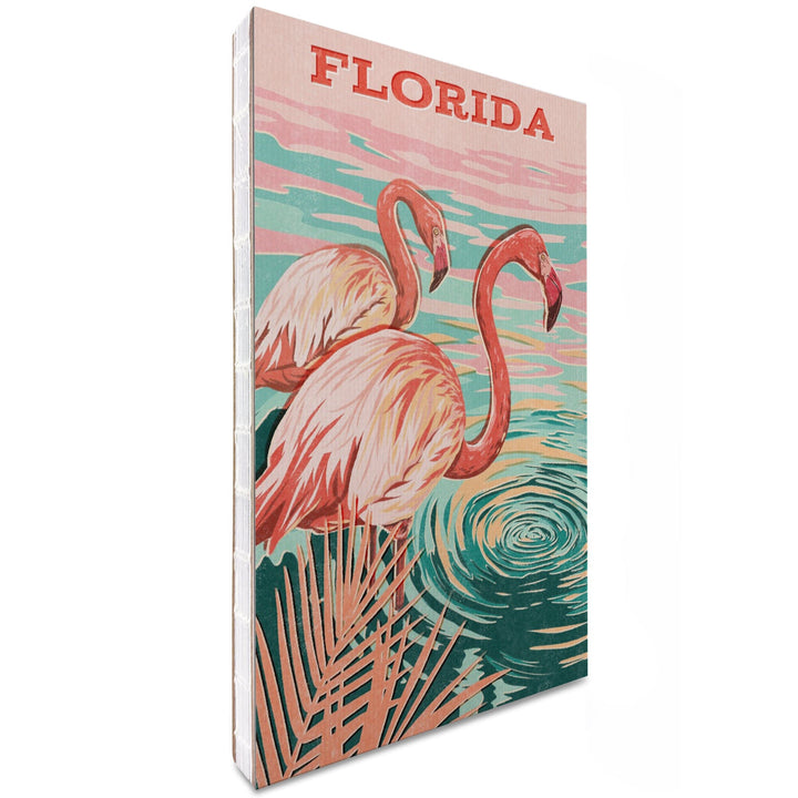 Lined 6x9 Journal, Florida, Vintage Print Press, Flamingo, Lay Flat, 193 Pages, FSC paper Home Lantern Press 