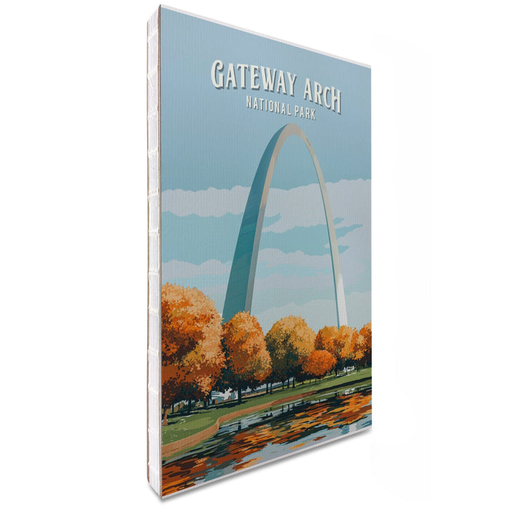 Lined 6x9 Journal, Gateway Arch National Park, Missouri, Painterly National Park Series, Lay Flat, 193 Pages, FSC paper Home Lantern Press 