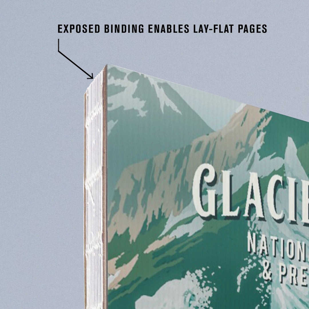 Lined 6x9 Journal, Glacier Bay National Park and Preserve, Alaska, Painterly National Park Series, Lay Flat, 193 Pages, FSC paper Home Lantern Press 