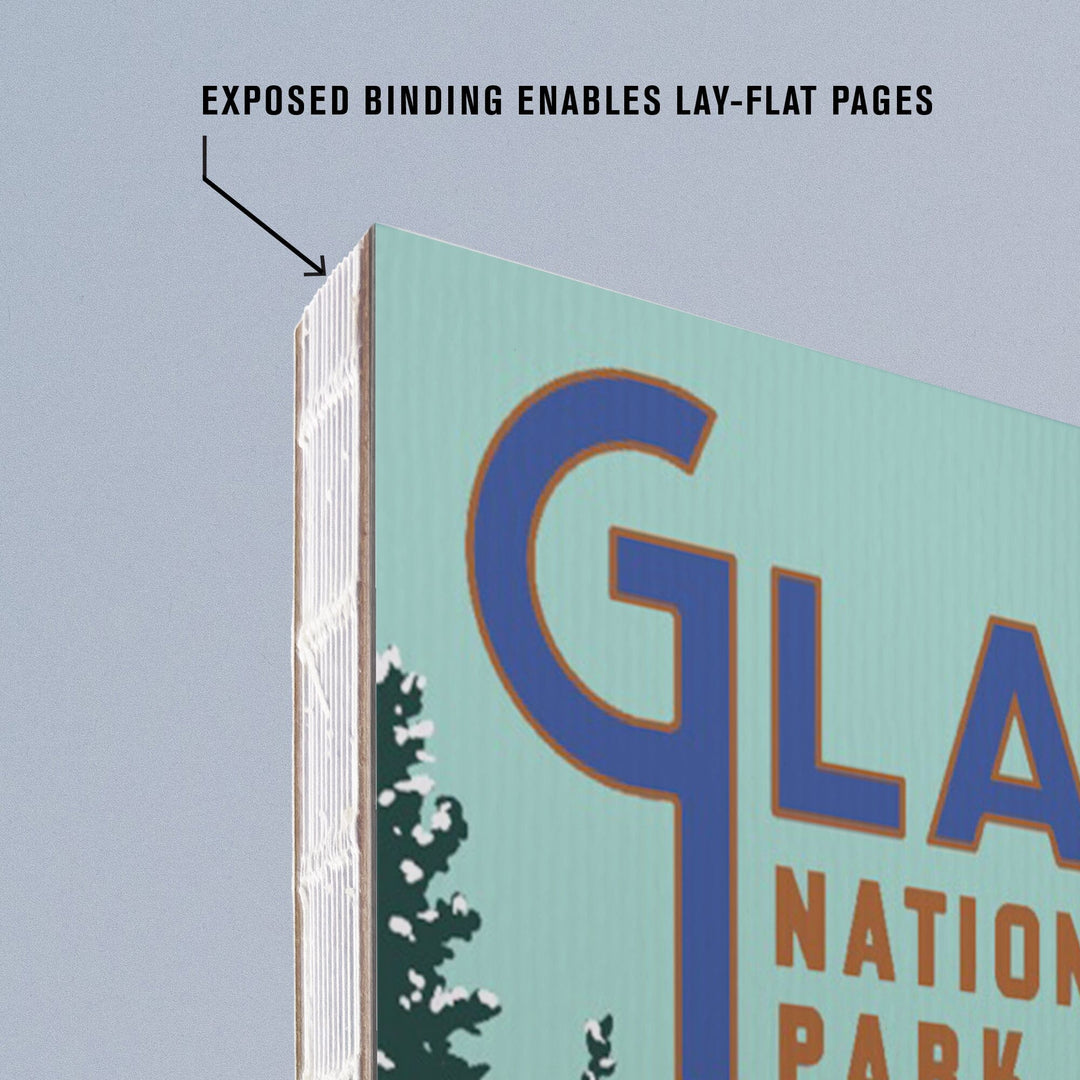 Lined 6x9 Journal, Glacier National Park, Montana, Explorer Series, Moose, Lay Flat, 193 Pages, FSC paper Home Lantern Press 