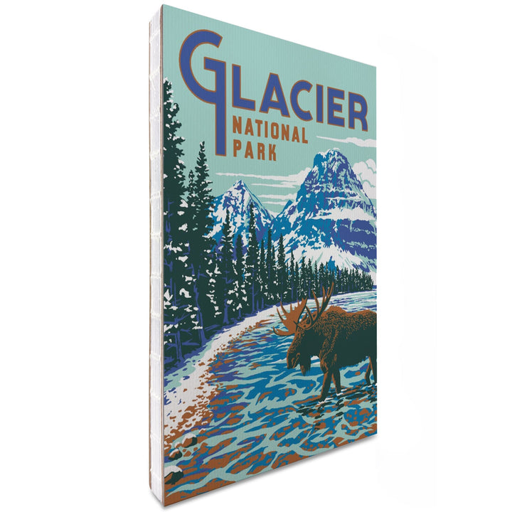 Lined 6x9 Journal, Glacier National Park, Montana, Explorer Series, Moose, Lay Flat, 193 Pages, FSC paper Home Lantern Press 