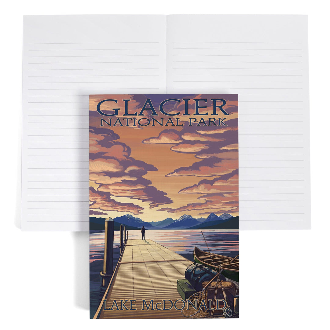 Lined 6x9 Journal, Glacier National Park, Montana, Lake McDonald, Lay Flat, 193 Pages, FSC paper Home Lantern Press 