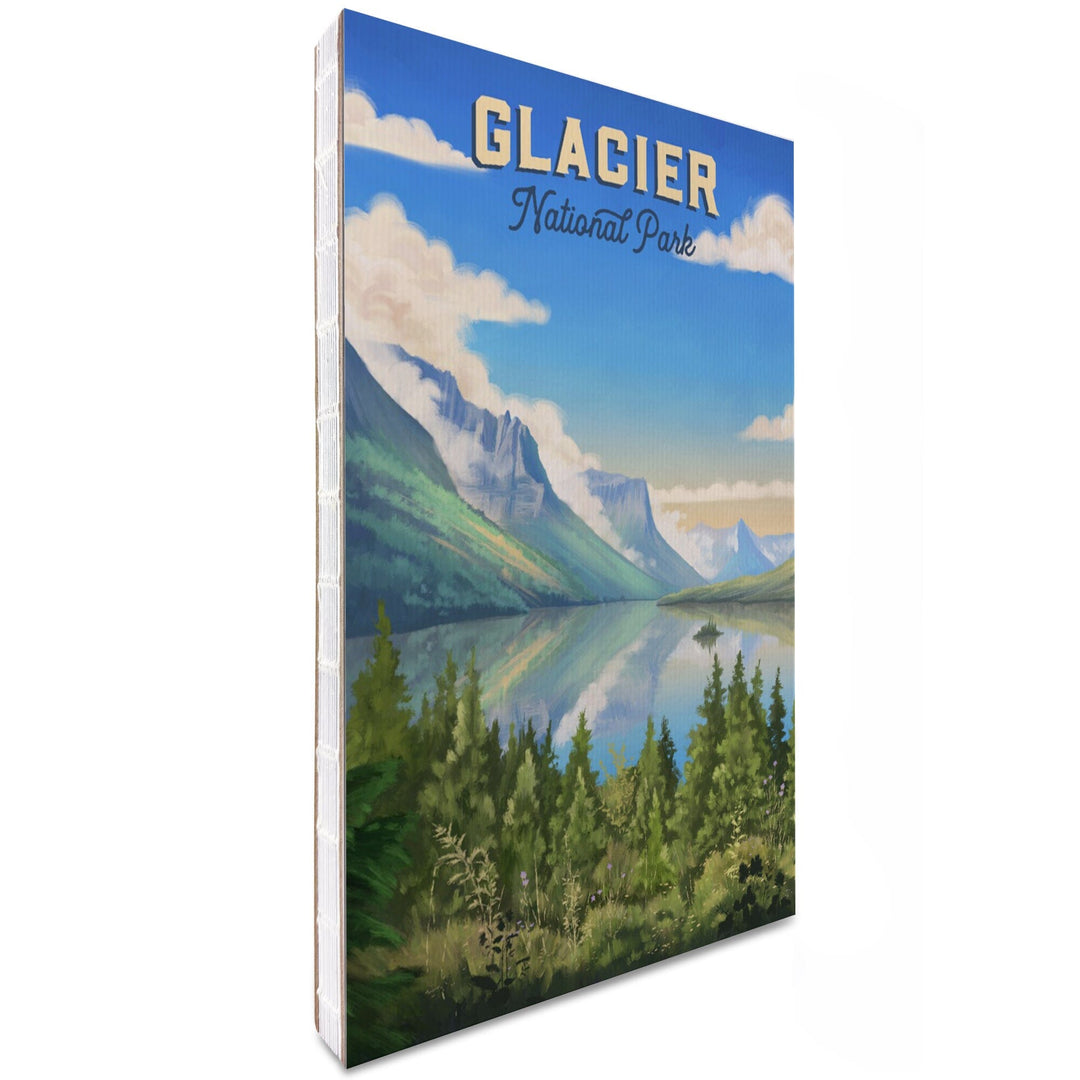 Lined 6x9 Journal, Glacier National Park, Montana, Oil Painting, Lay Flat, 193 Pages, FSC paper Home Lantern Press 